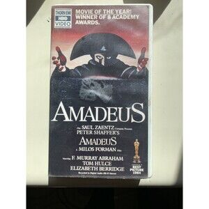 EUC Amadeus Hard Case F MurrayAbraham Tom Hulce (VHS 1984) 8 Academy Awards 1984